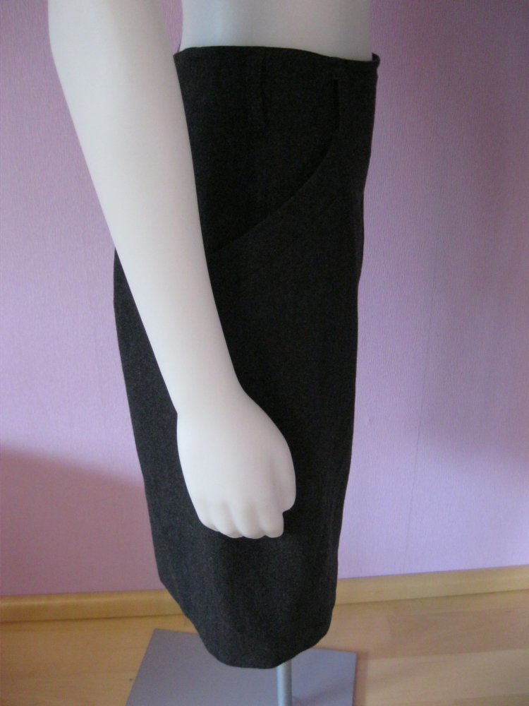 Rock # Schurwolle # Bogner # Dunkelgrau # 38