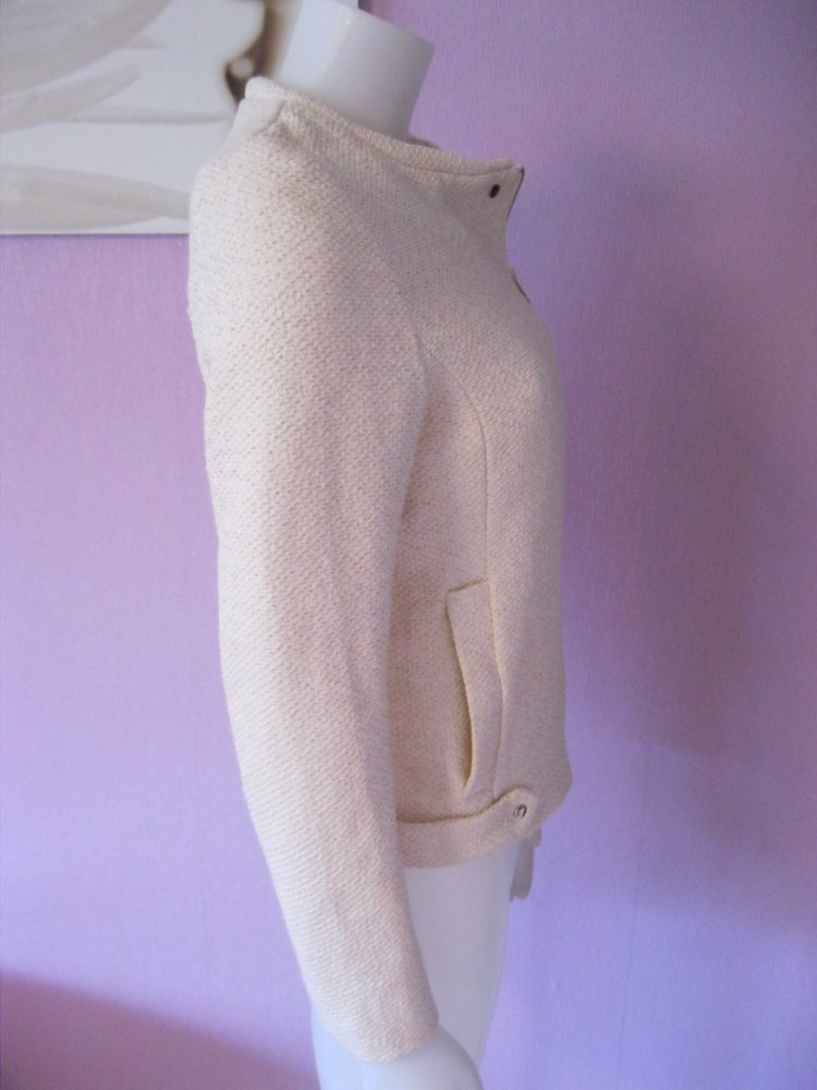 NEU # Jacke # gewebt # H&M # creme # 36