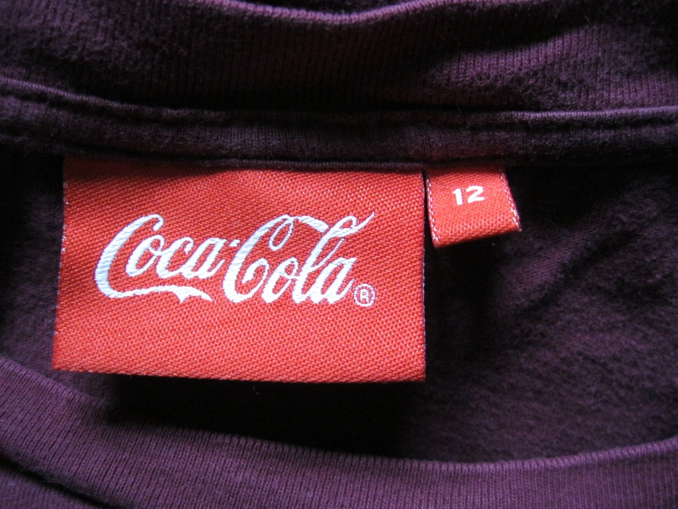 T-Shirt # Coca Cola # Burgunderot # 12 (40