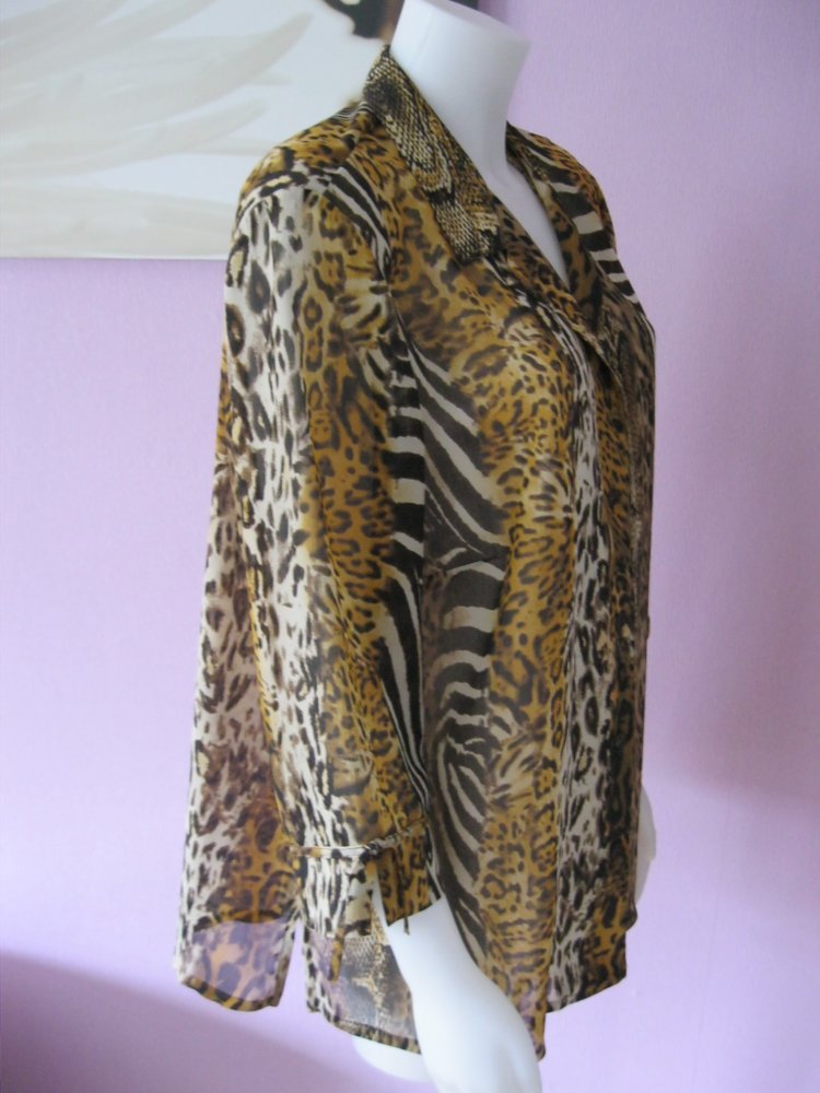 Bluse # 3/4-Arm # Sommermann # Tigerprint # 48