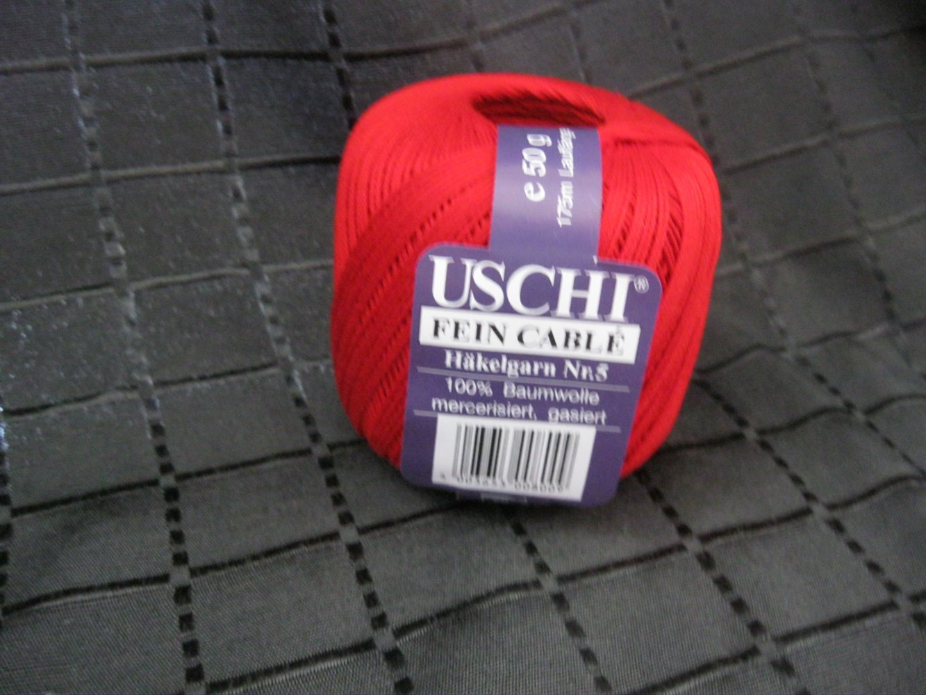 NEU leichte Hand-Stulpen 100% Baumwolle Zackenrand Handmade Rot