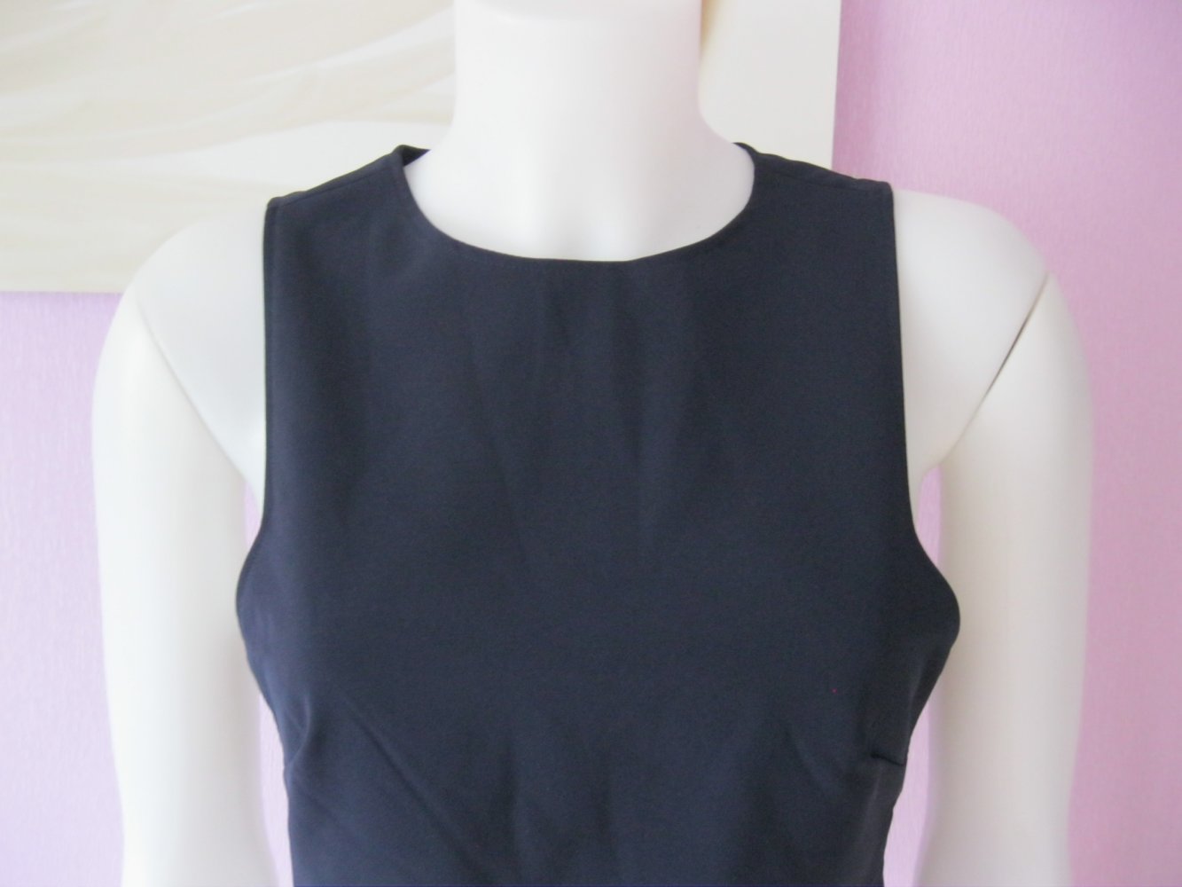 Top # Bluse # ärmellos # H&M # Marineblau # 38