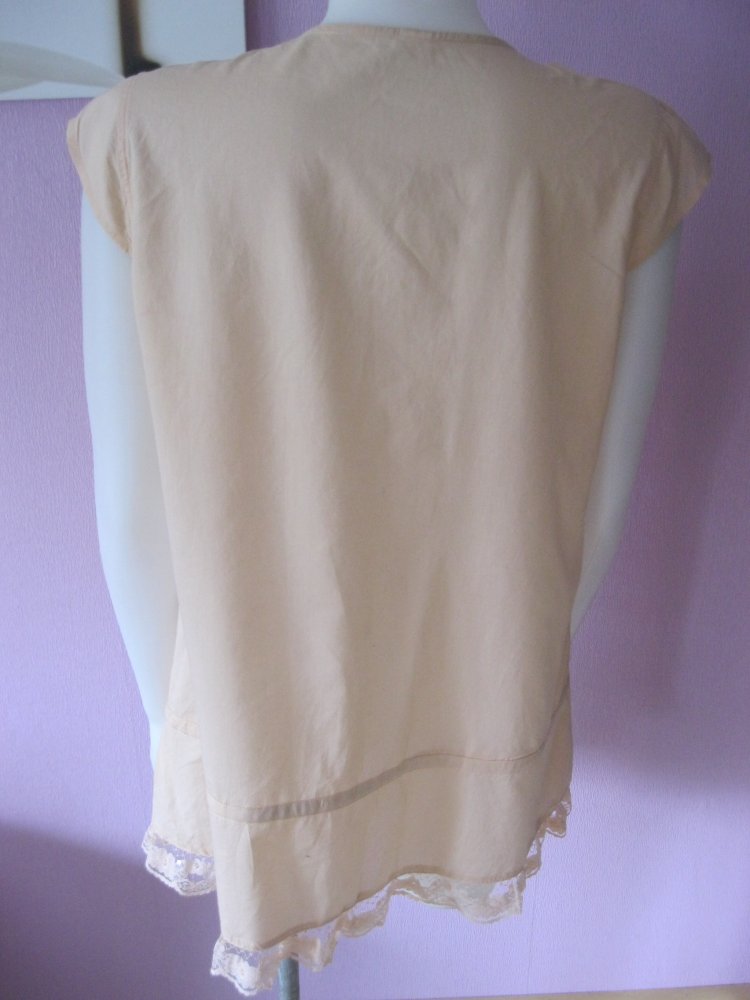 Bluse # Tunika #kurzarm # Aprikose # Volants # 40 