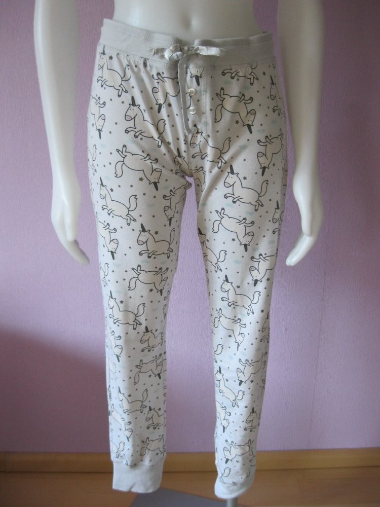 Yes or No Schlafanzug Einhorn Pink/Weiß Baumwolle L (40)