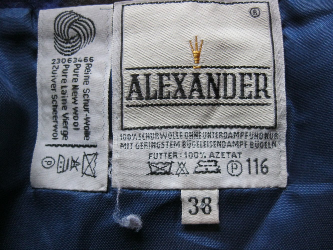 Tulpenrock # Vintage # Alexander # 100% Schurwolle # kariert # 38