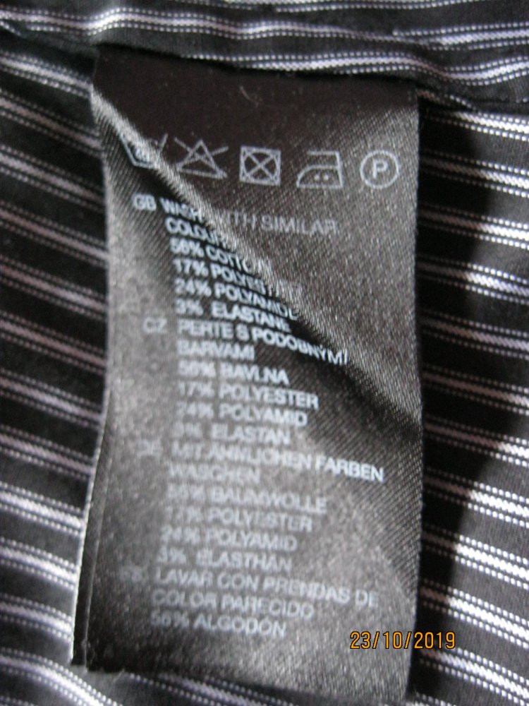 Neu # Hemd/Bluse # H&M # schwarz # Nadelstreifen # 46