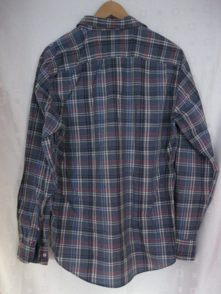 Tommy Hilfiger Hemd kariert langärmlig 100% Baumwolle Blau/Rot/Weiß M