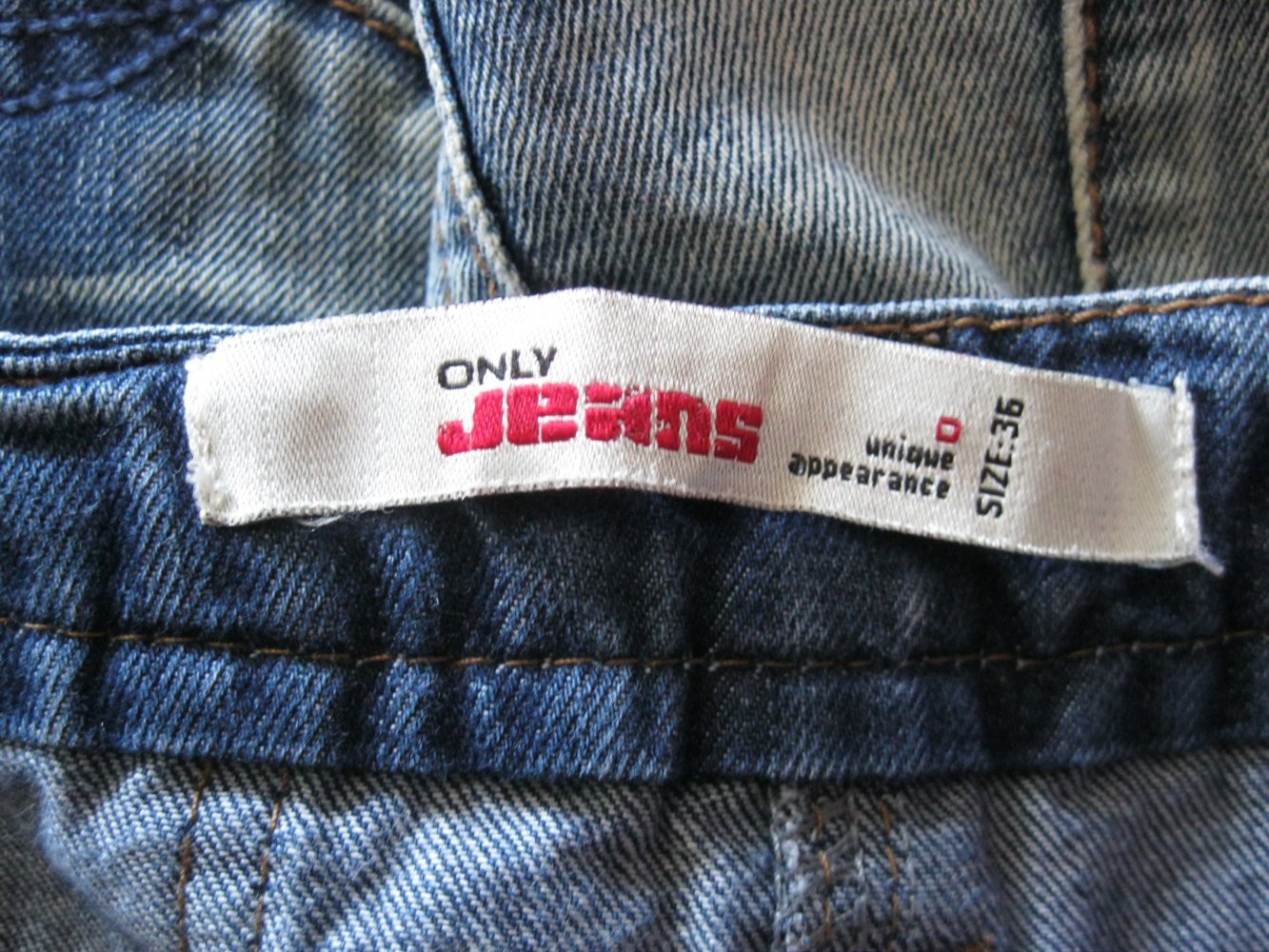 Minirock # Only Jeans # Jeans-Rock # Denim # Blau # 36