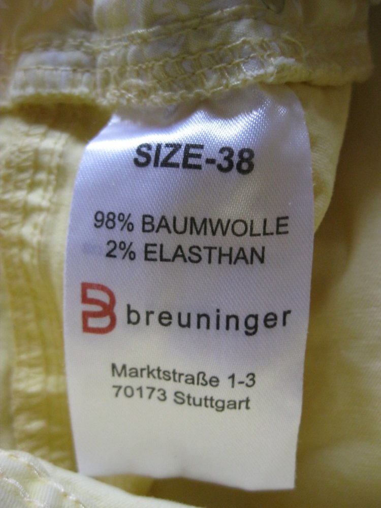 Shorts # Darling Harbour # Baumwolle # Gelb # 38