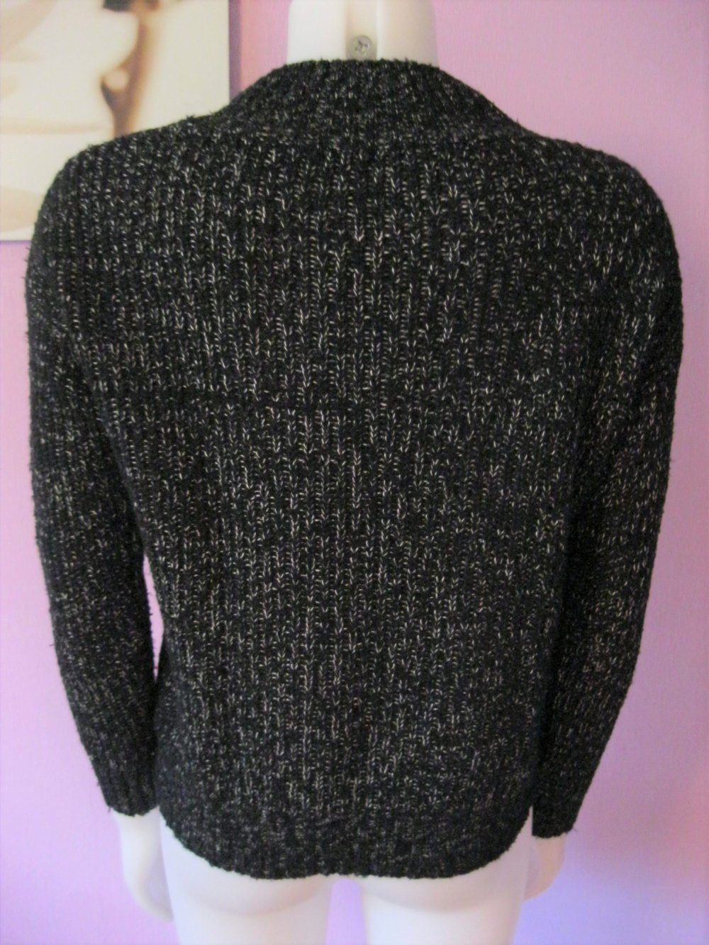 Strick-Pulli # Tally Weijl # Schwarz - Grau meliert # S/36