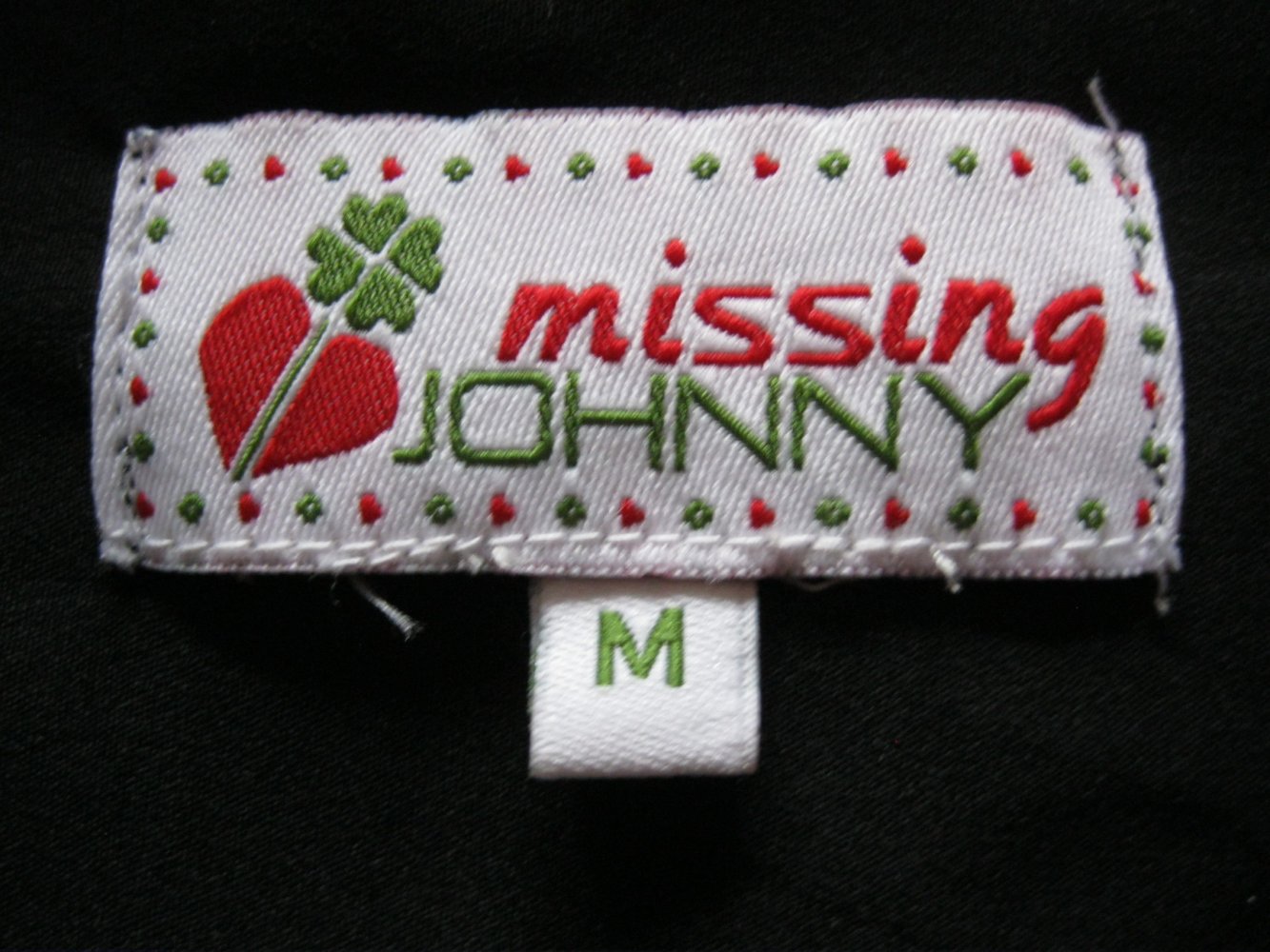 Bluse # Stickerei # Missing Johnny # Schwarz / Silber # M