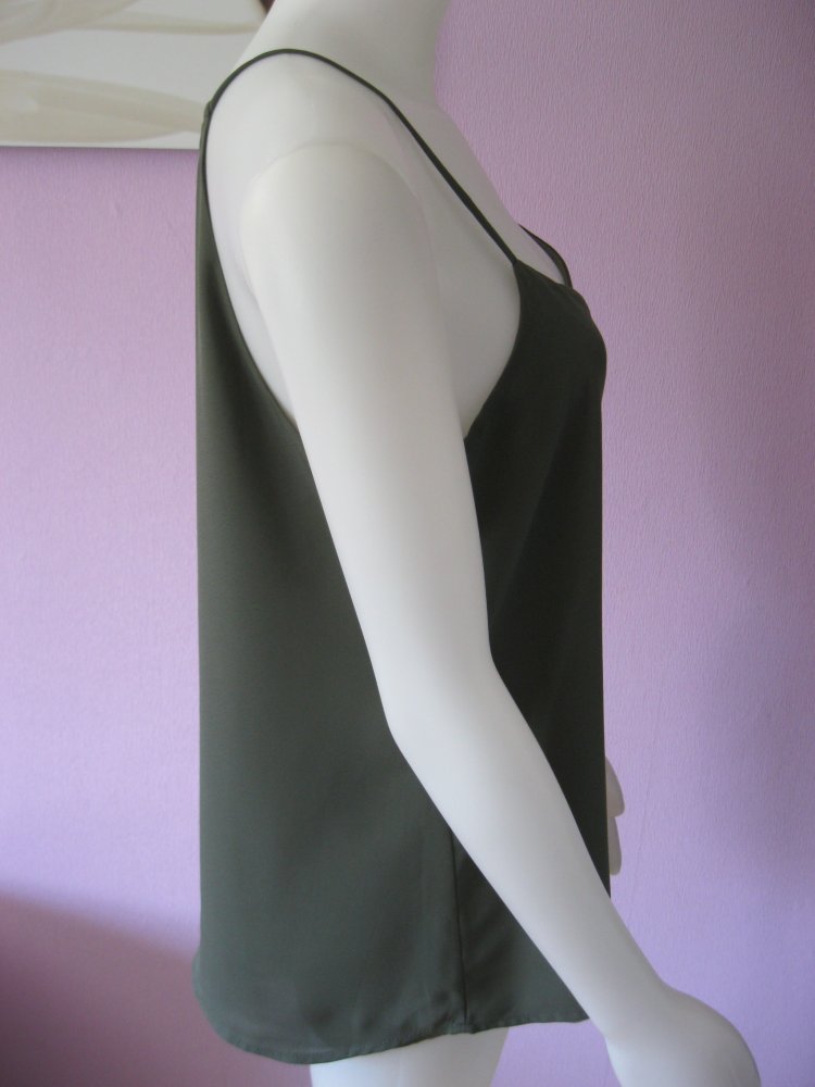Spaghetti -Top # Bluse # oliv # oversize