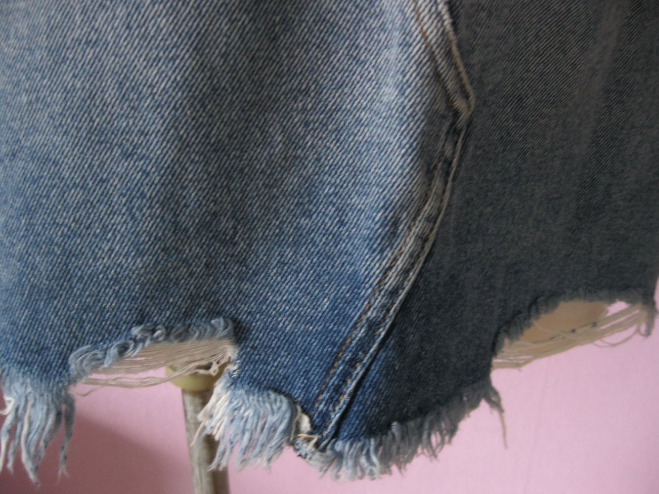 Jeans-Rock # Mini-Rock # Zara trafaluc # Stickerei # Blau # S