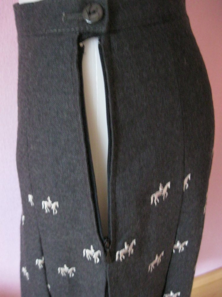 Faltenrock # 100% Wolle # Barco Sport # Grau # 36