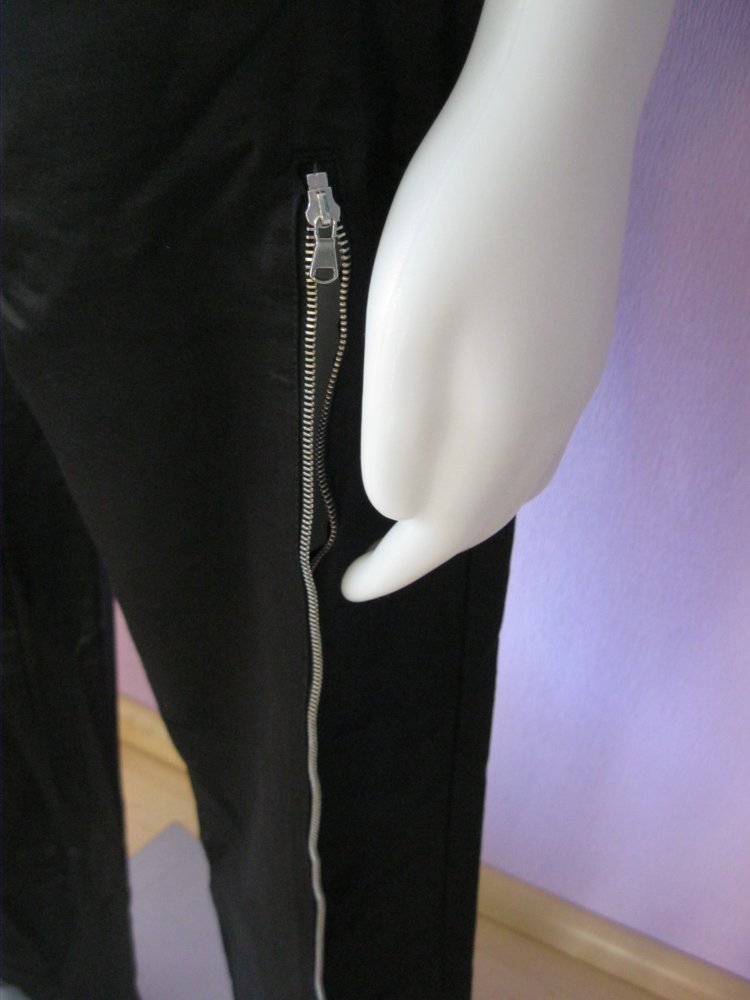 Stoffhose # Lisa Valli Jeans # Reißverschluss # Schwarz # 31