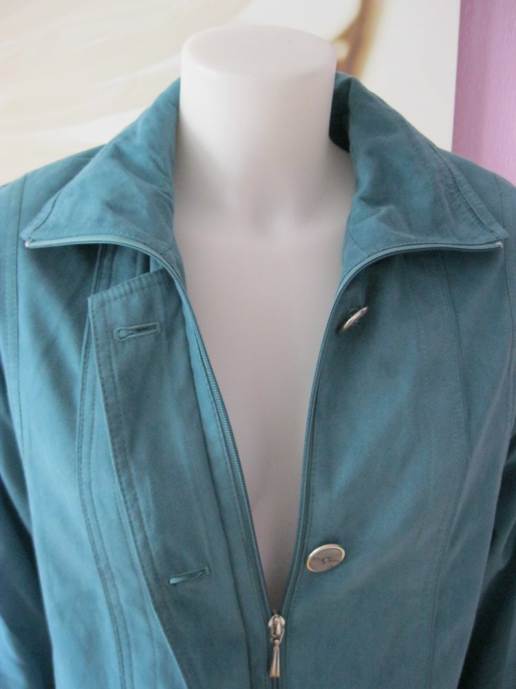 Velours-Jacke # Malva # Türkis # 20 / 40