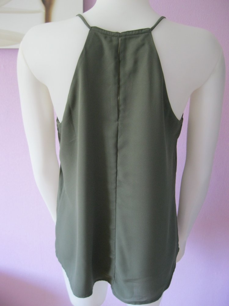 Spaghetti -Top # Bluse # oliv # oversize