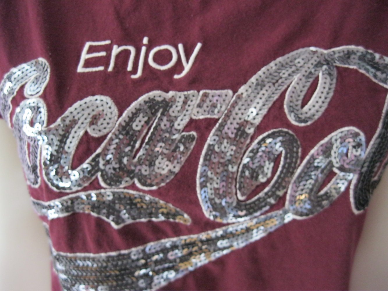 T-Shirt # Coca Cola # Burgunderot # 12 (40