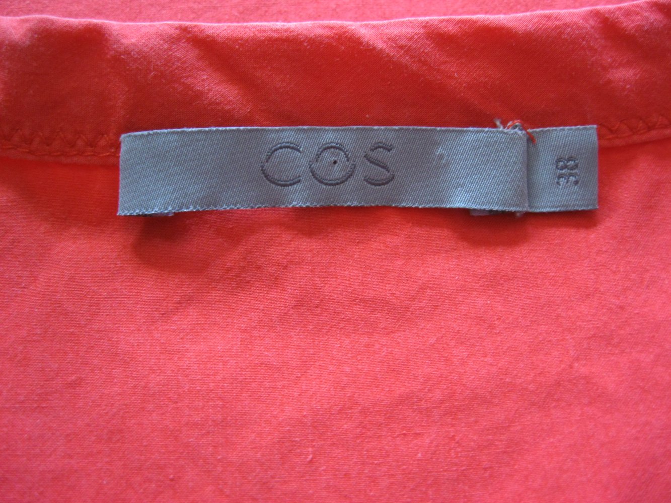 Hemd-Kleid # Trägerkleid # Cos # rot # ärmellos # 100% Baumwolle # 38