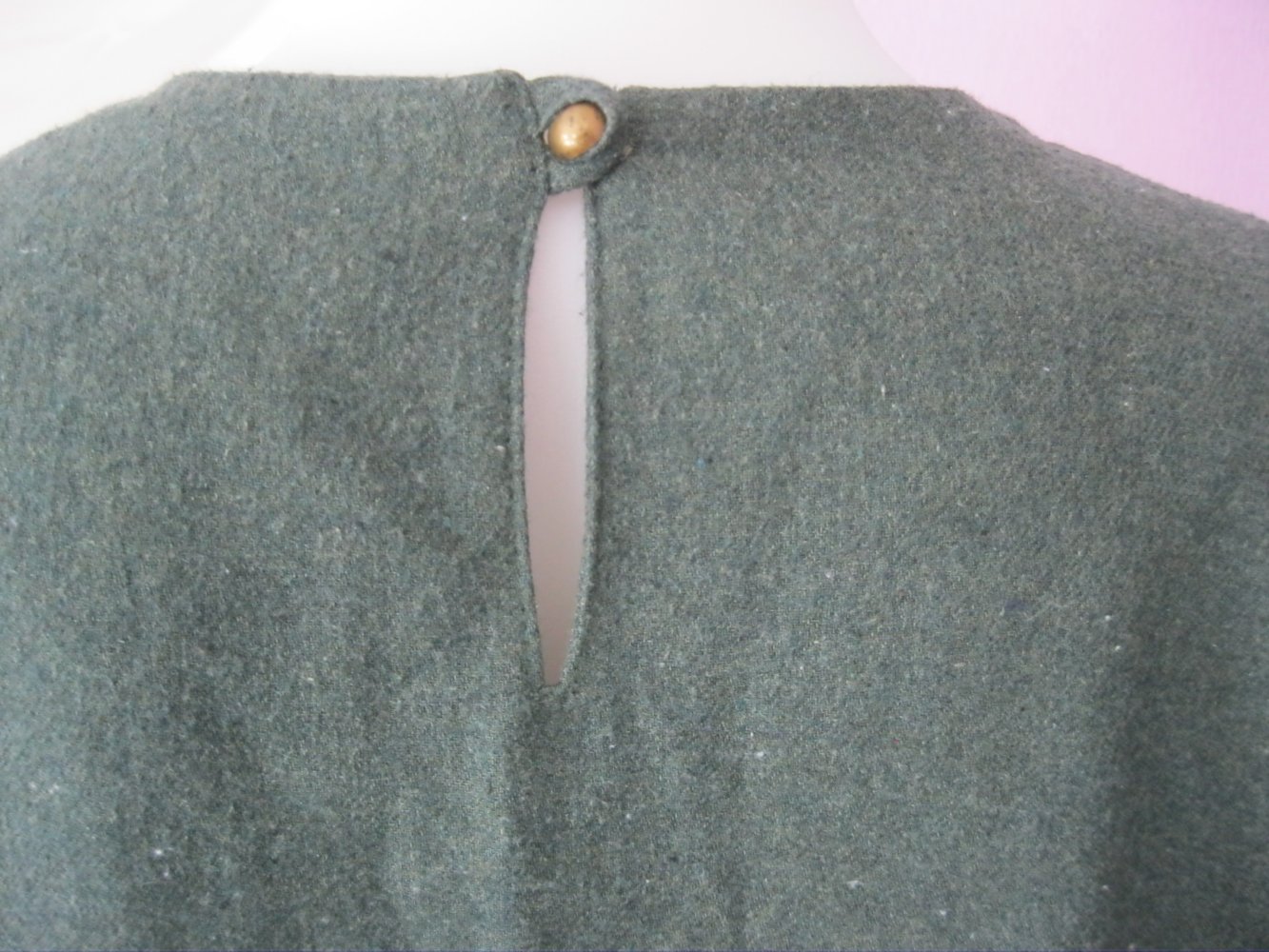 BAGIZA Kleid / Abaya langarm Dunkelgrün Baumwolle 40