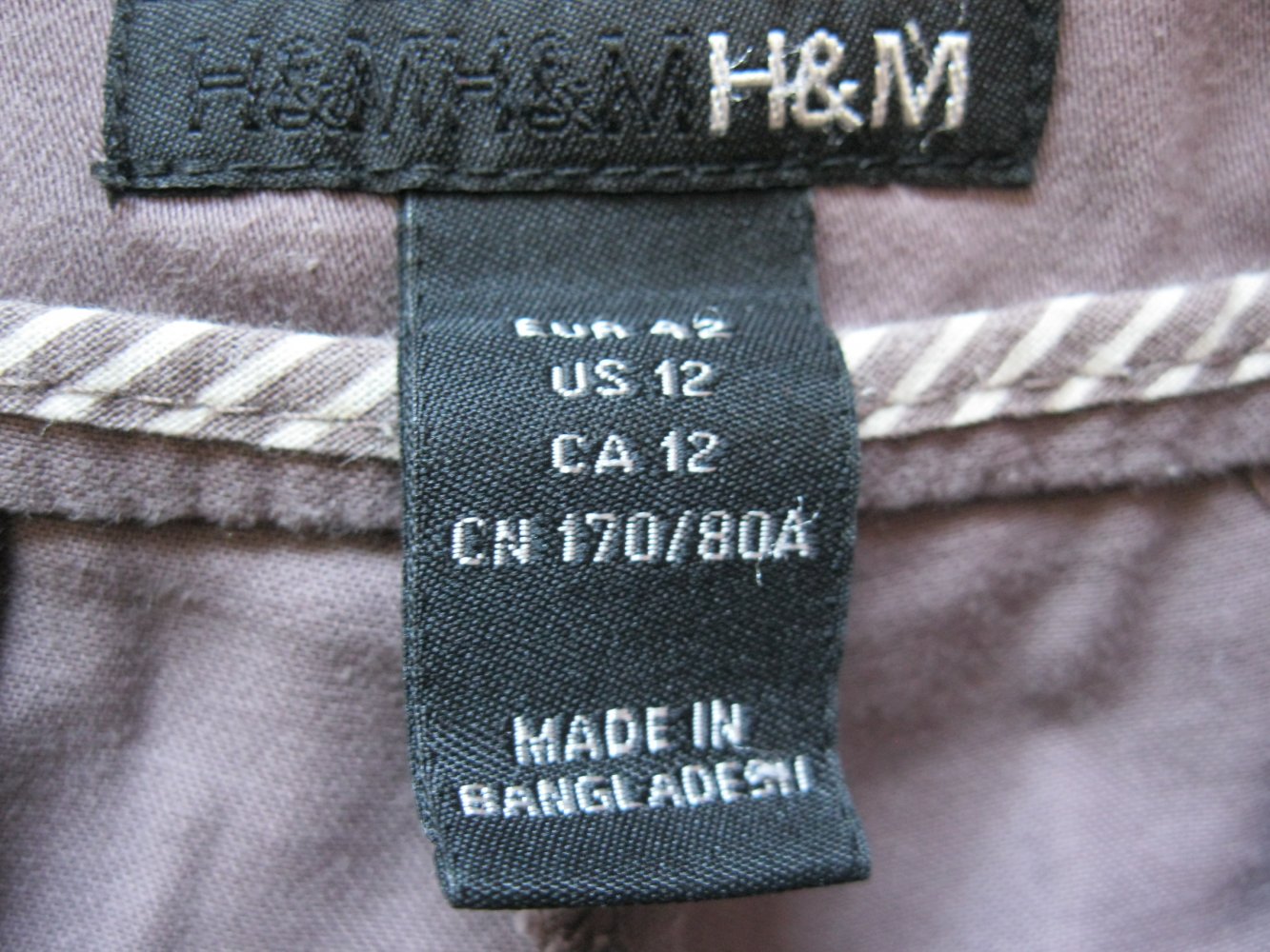 Shorts # H&M # Braun-Violett # 42