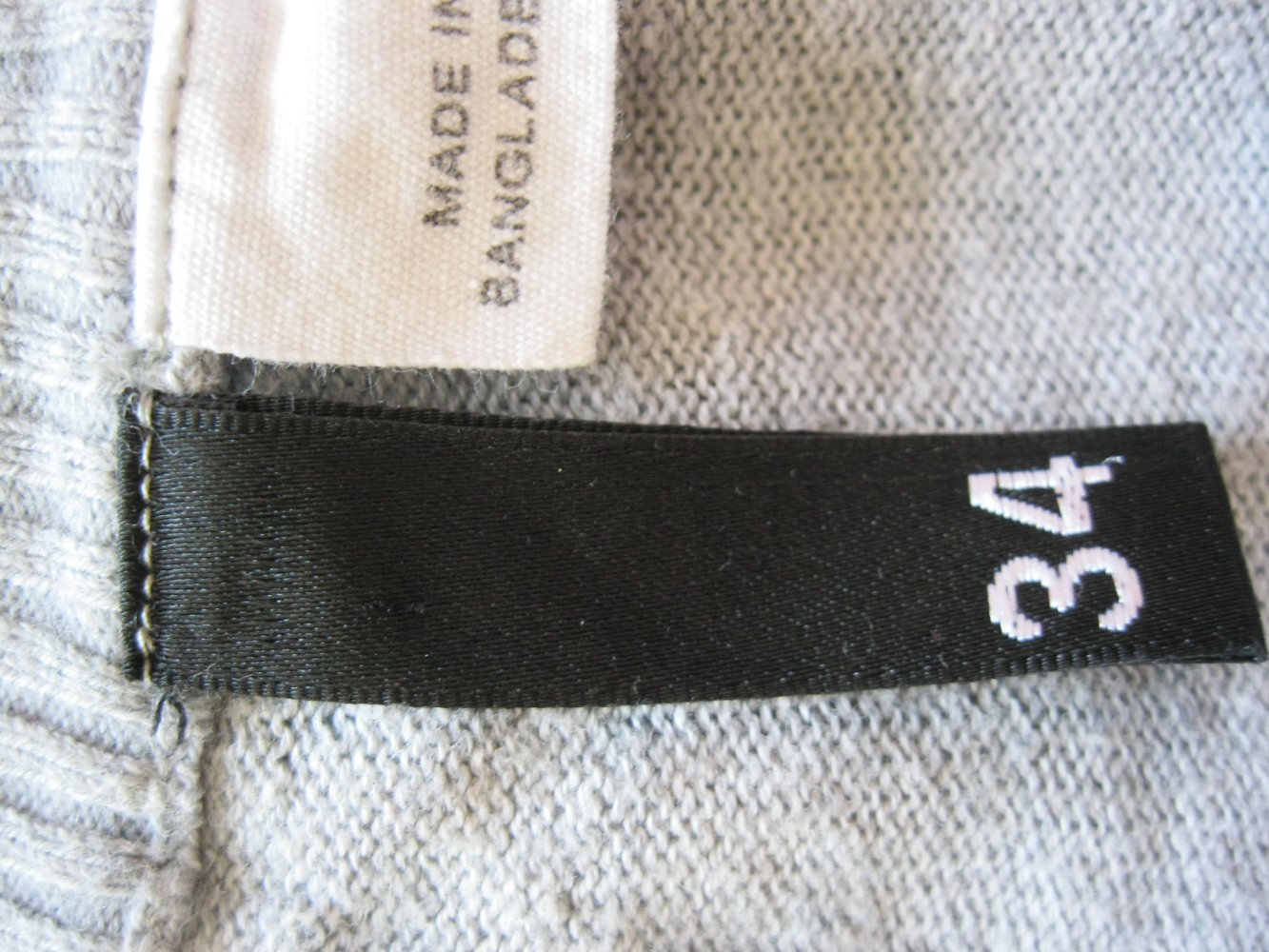 H&M Divided Feinstick-Jacke Cardigan 100% Baumwolle Grau 34 / XS