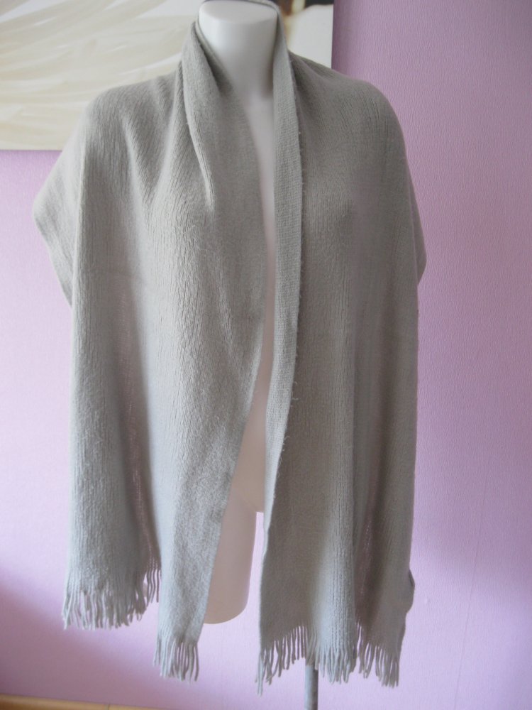 Primark Schal Tuch Grau Fransen