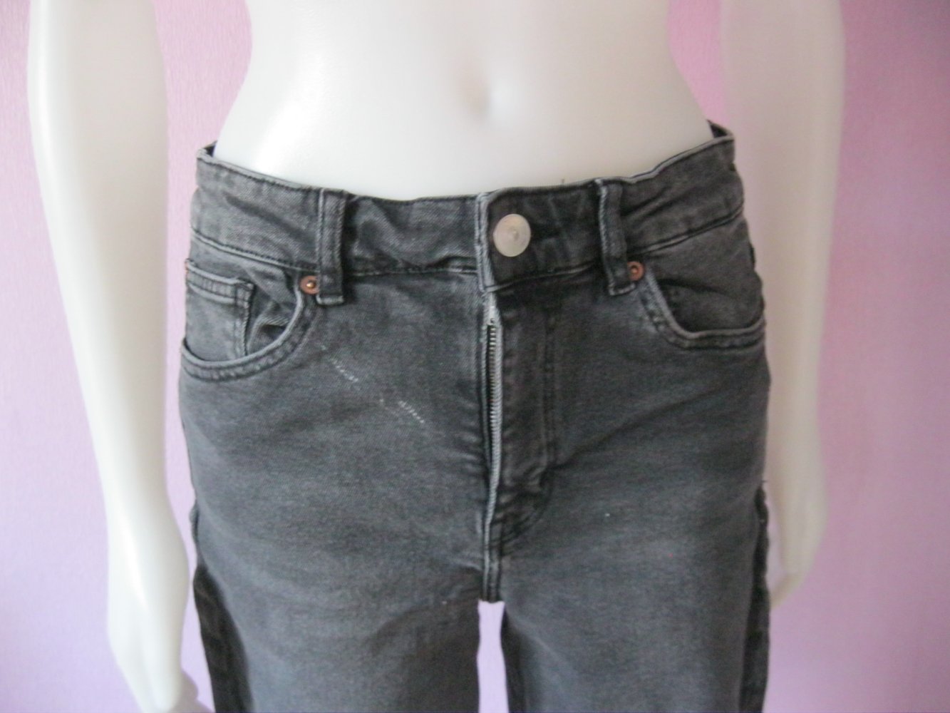 H&M Divided Jeans Shorts Baumwolle Schwarz 40