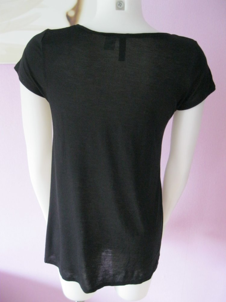 T-Shirt # H&M # Divided # Brusttasche # Camouflage # schwarz # S