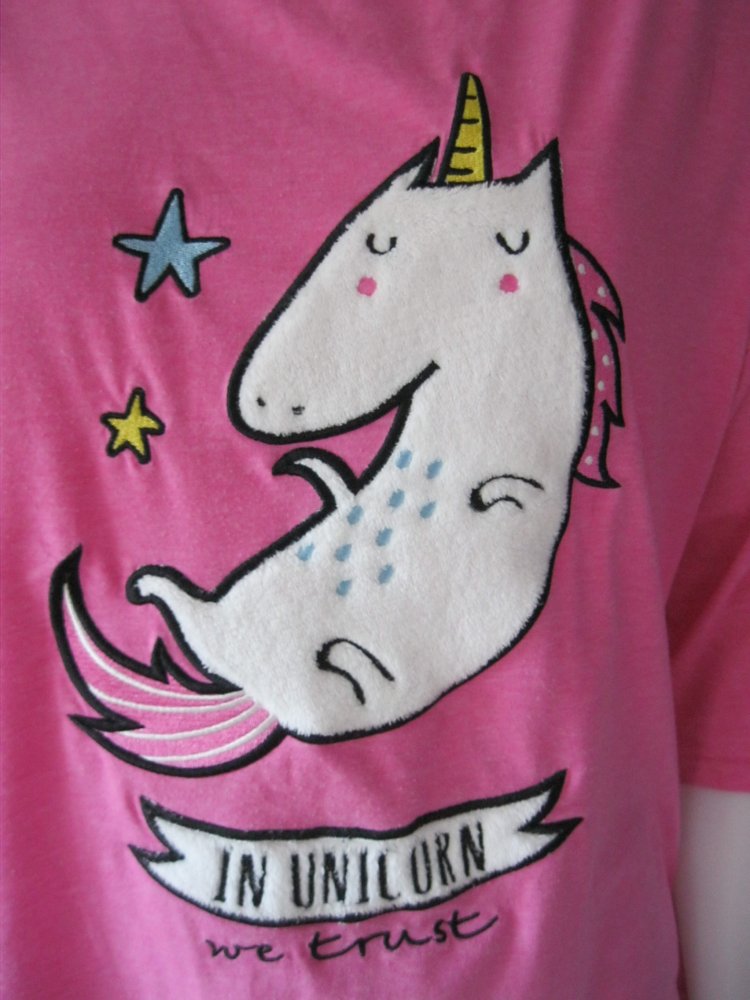 Yes or No Schlafanzug Einhorn Pink/Weiß Baumwolle L (40)