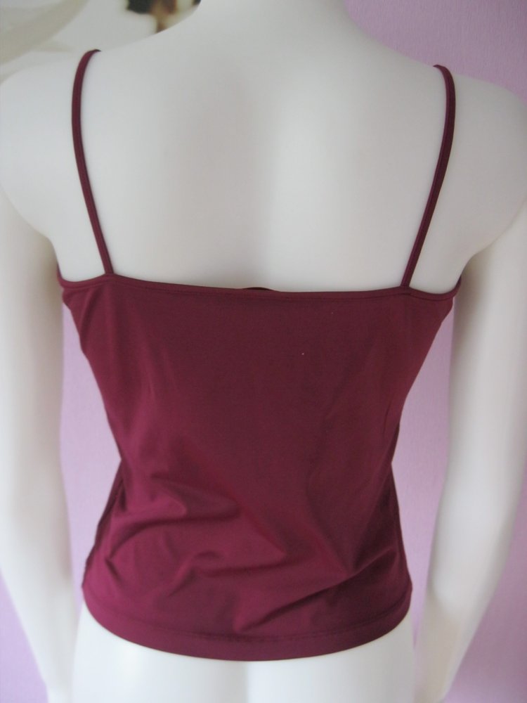 Spaghetti-Top # Hugo Boss # Burgunderrot # S