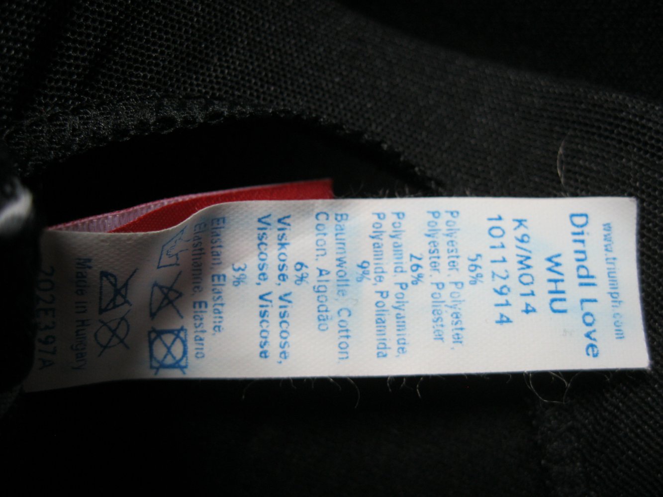 Triumph # Push-up-BH # Dirndl Love WHU # Spitze # Schwarz/Weiß #  Cup 75A