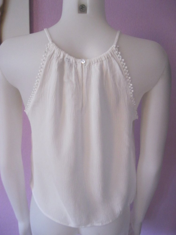 Blusen-Top # Divided # H&M # weiß # 38