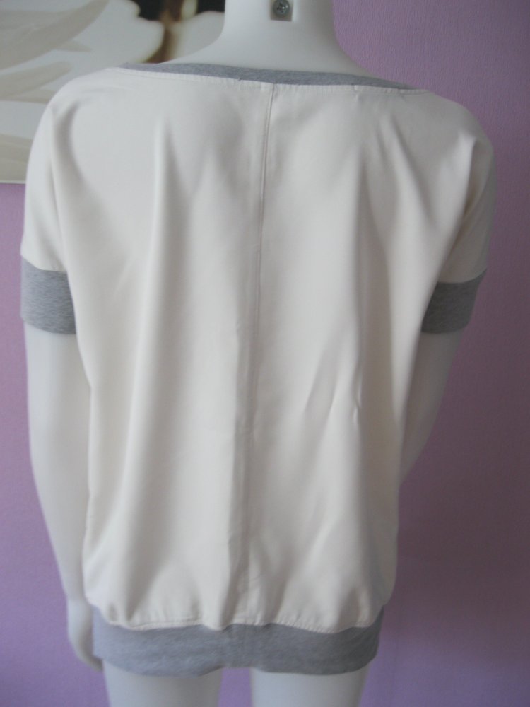 T-Shirt # Impressionen Fashion # Creme/Grau # 34 (Oversize)