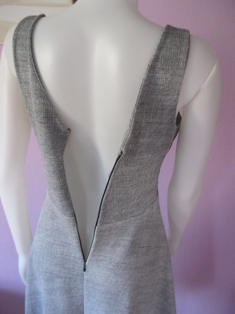 Trägerkleid # grau # Spitze # Made in Italy # 36