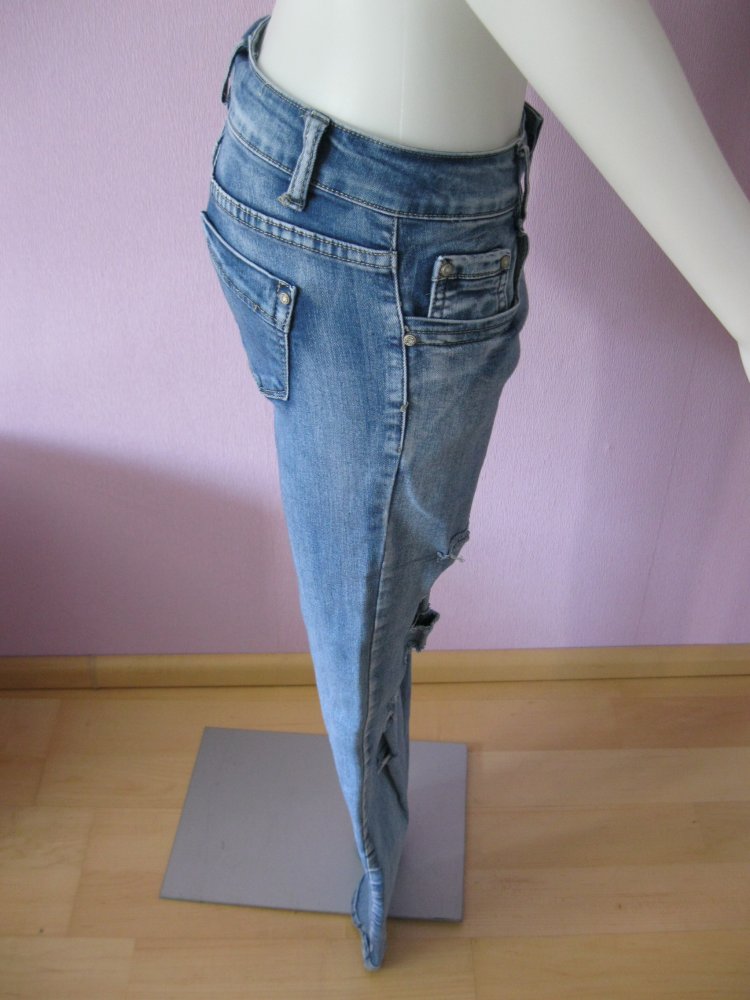 Skinny Jeans # Ripped # By Sasha # blau # Size M/38