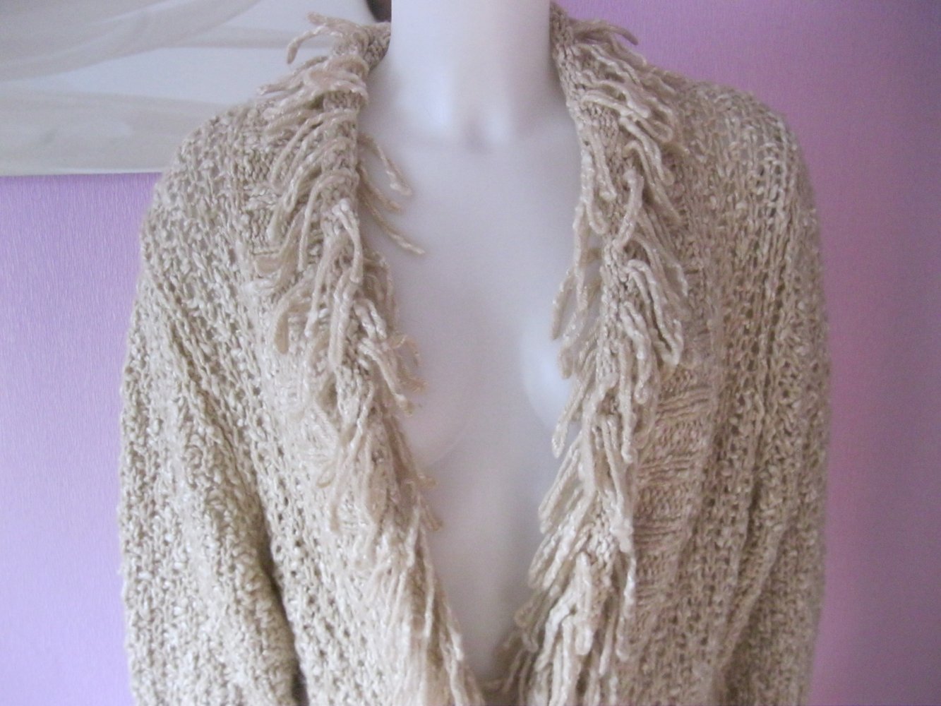 Designer Strickmantel # Sonja Marohn # Creme # 48