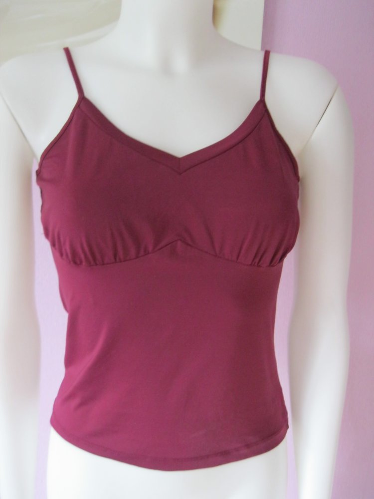 Spaghetti-Top # Hugo Boss # Burgunderrot # S