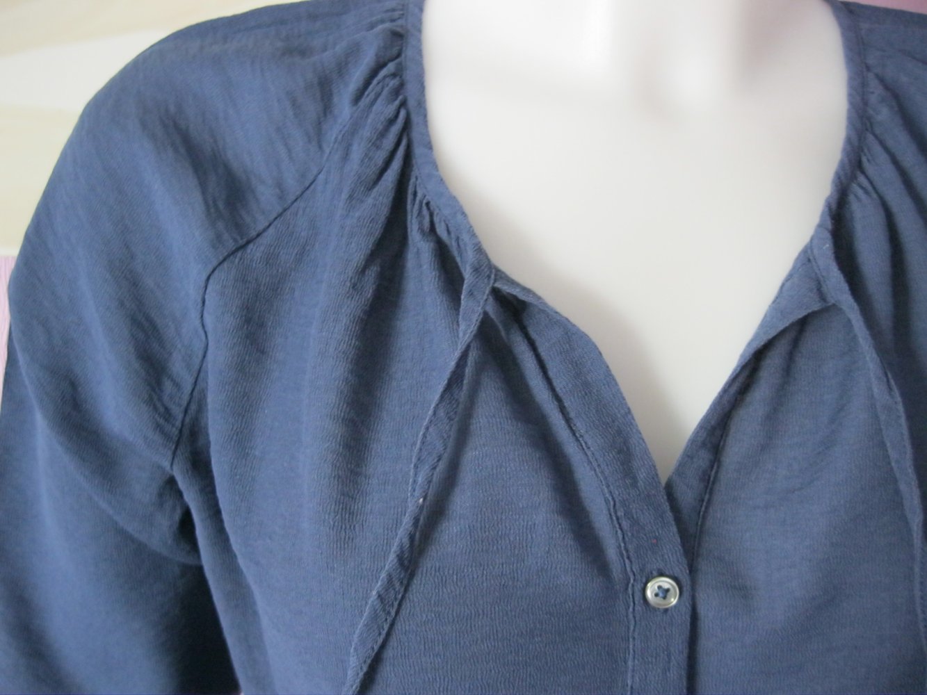Marc O'Polo Bluse/Shirt halbarm Blau Viskose 36