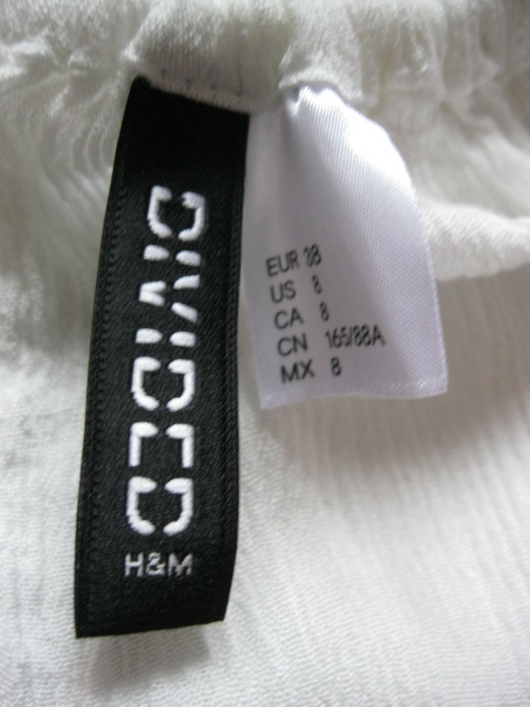 Blusen-Top # Divided # H&M # weiß # 38