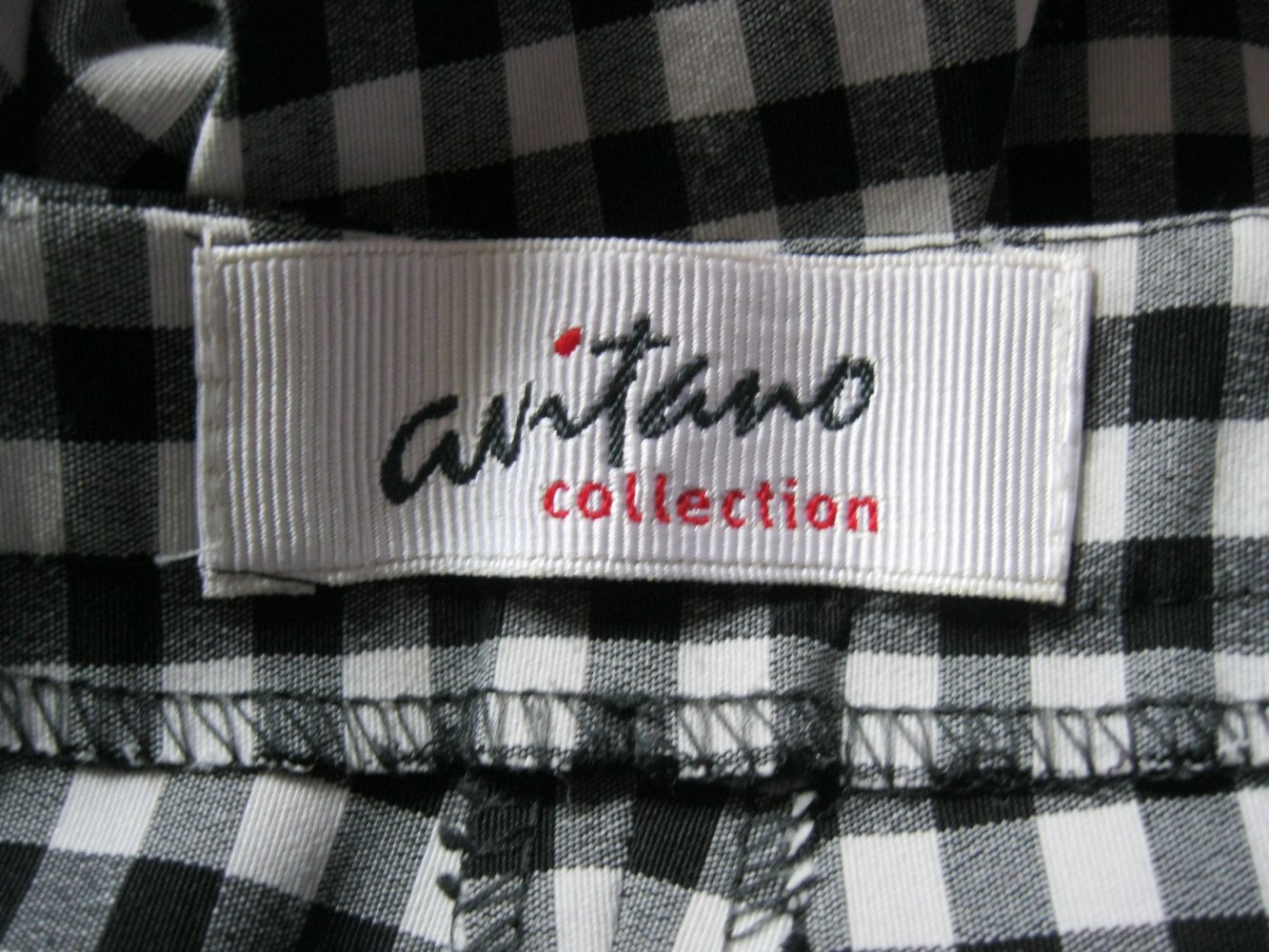 7/8-Hose # Avitano Collection # kariert # Schwarz/Weiß # 38