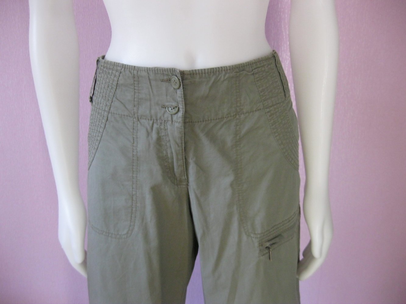 NEU s.Oliver Schlaghose Cargohose Khaki 100% Baumwolle 42