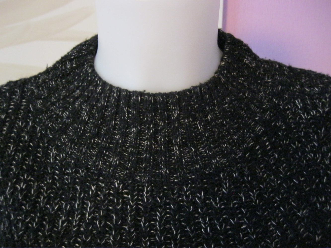 Strick-Pulli # Tally Weijl # Schwarz - Grau meliert # S/36