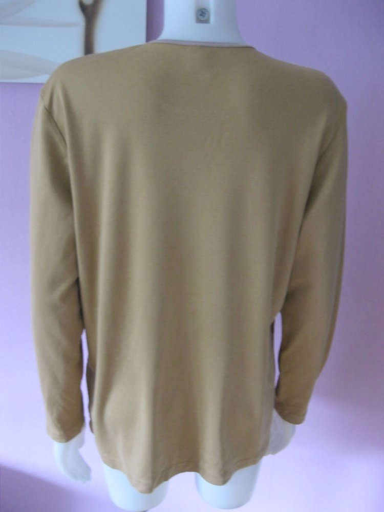 Pullover# Shirt # beige # 50% Baumwolle/Viskose # 40/42