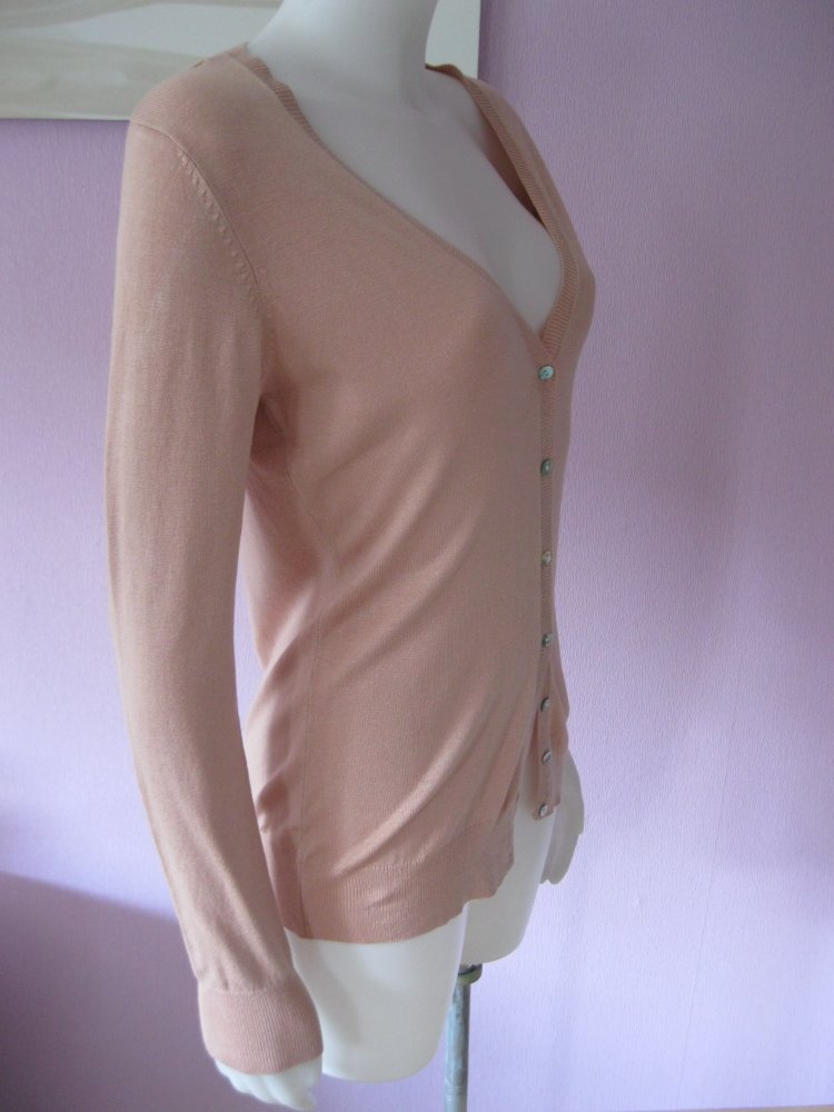 Feinstrick-Jacke/Cardigan # Chicorée # Aprikose # M