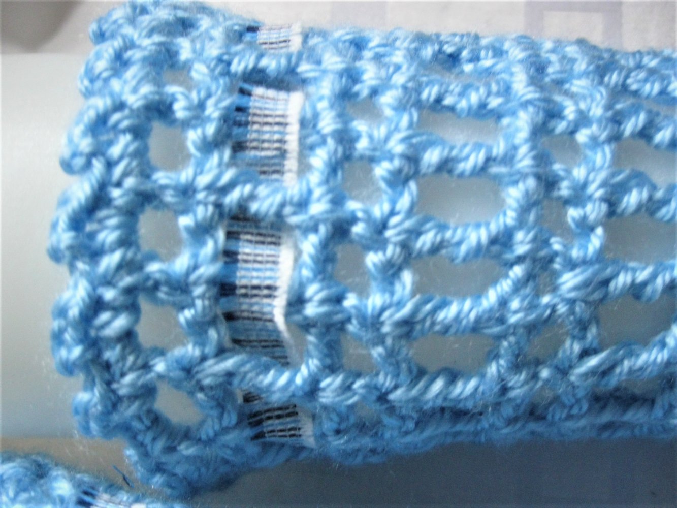 NEU Pulswärmer/Handstulpen gehäkelt Handmade Hellblau