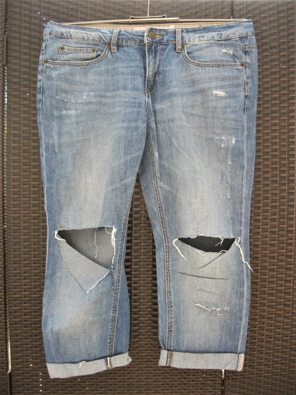 Jeans-Shorts # L.O.G.G. # Ripped Jeans # H&M # Blau # Denim # 31