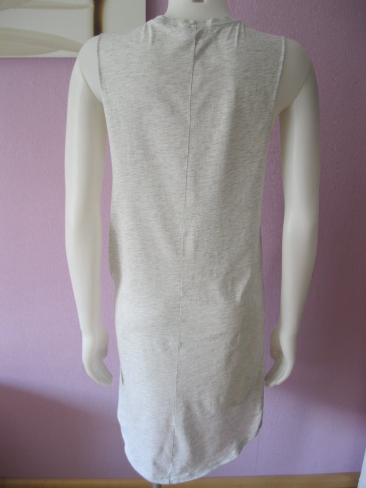 Long-Top # Ärmellos # Divided # Hellgrau meliert # 34