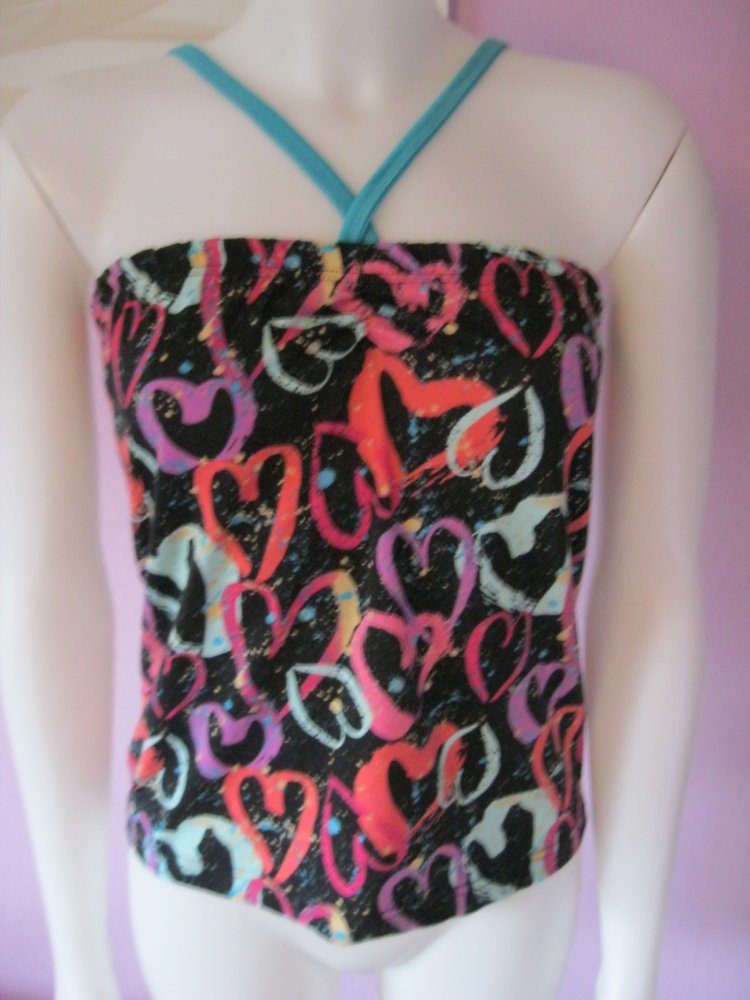 Träger-Top # bunt # Herzen # 34/36