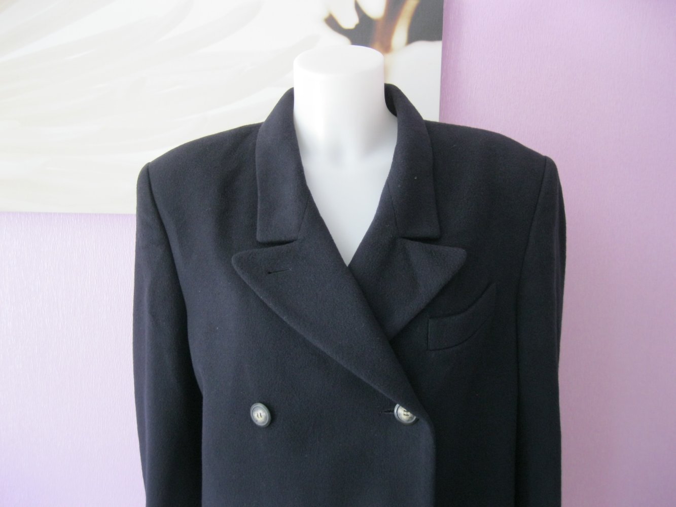 Flick aktuell Mantel Wintermantel 100% Cashmere Schwarz 40